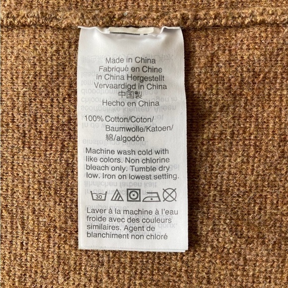 J. Crew Factory Camel Tan Oversized Sweater Blazer Soft Cozy Large Pockets Sz XS - Picture 7 of 11